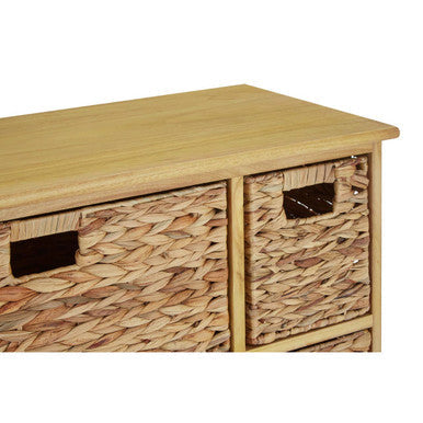 Padstow Storage Unit With 6 Water Hyacinth Drawers