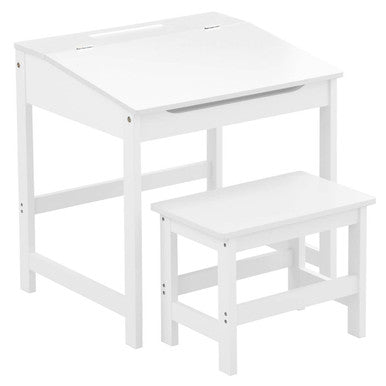 Jordan Childrens White Desk & Stool