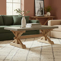 Pompeii Wooden Solid Wood Oak Contemporary Coffee Table