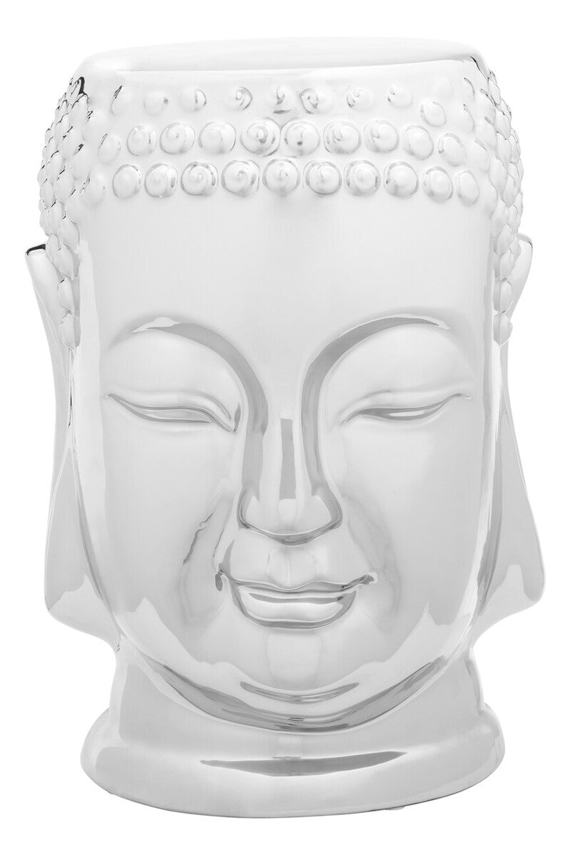 Torcello Complements Silver Buddha Ceramic Side Table