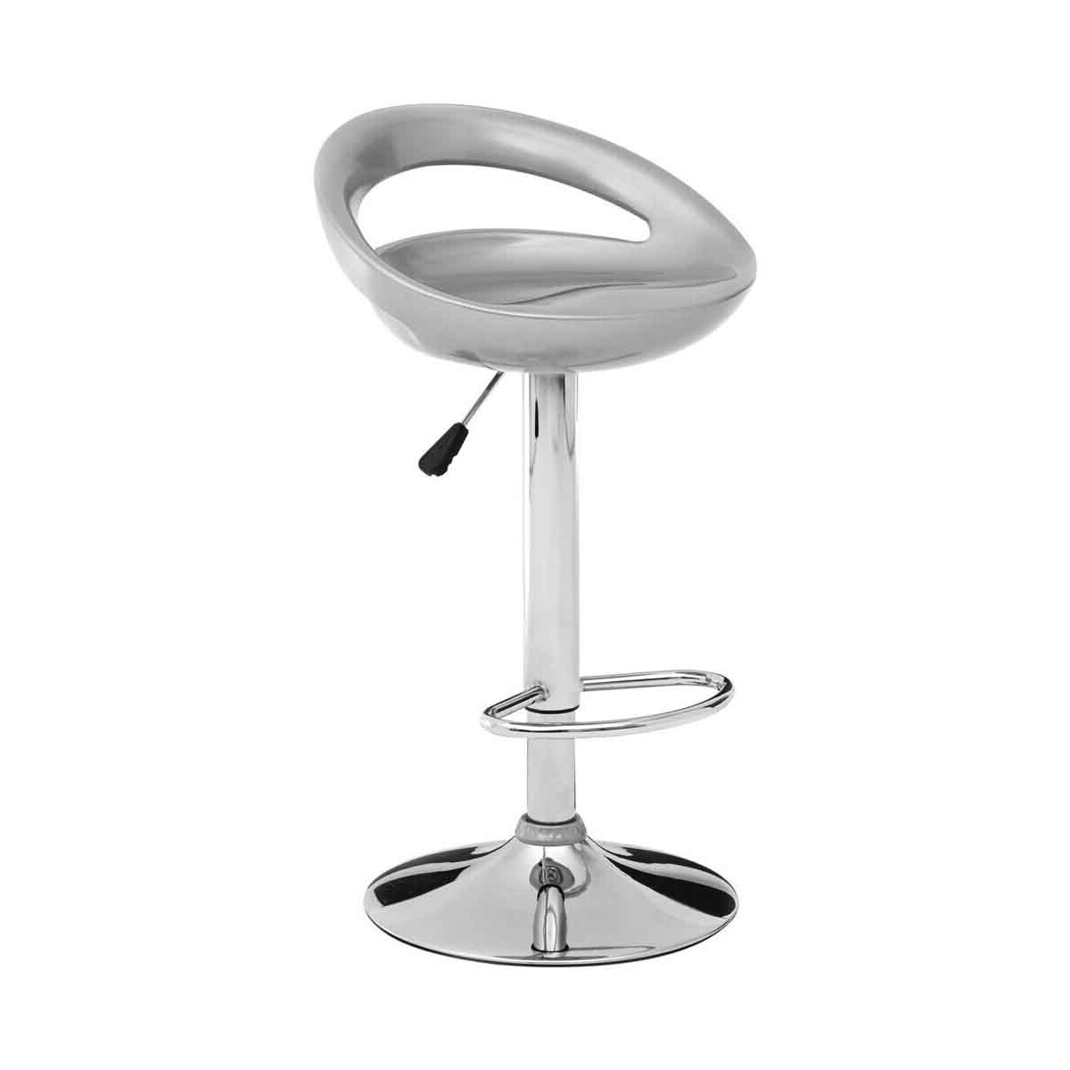 Seleno Silver Abs Bar Stool