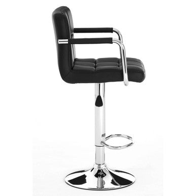 Starz Black Leather Bar Chair