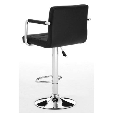Starz Black Leather Bar Chair