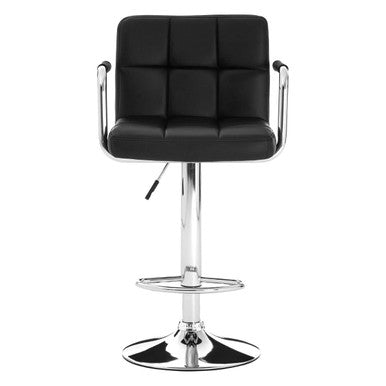 Starz Black Leather Bar Chair