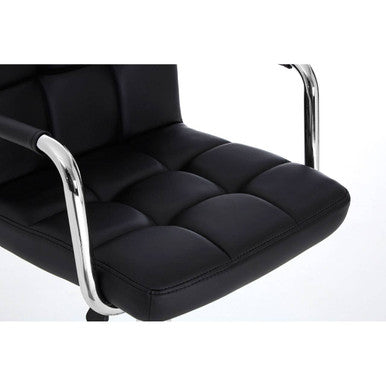 Starz Black Leather Bar Chair