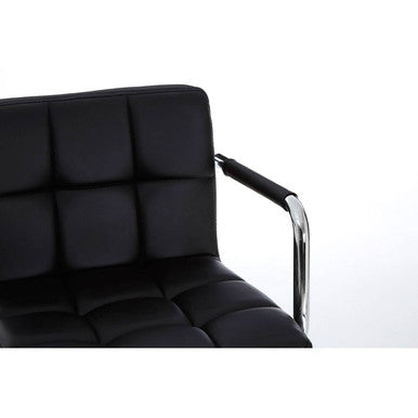 Starz Black Leather Bar Chair