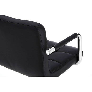 Starz Black Leather Bar Chair