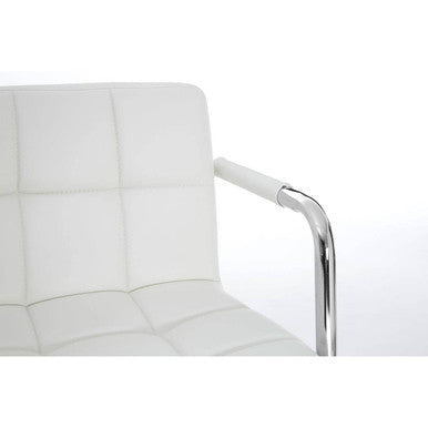Starz White Leather Bar Chair