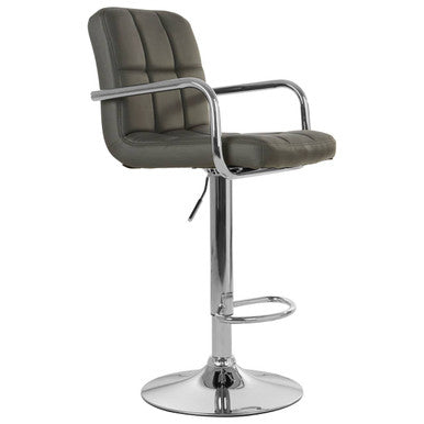 Starz Grey Leather Bar Chair