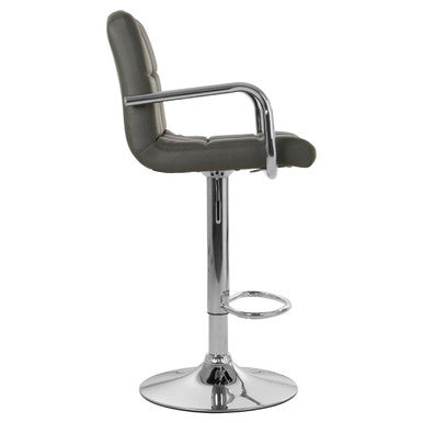 Starz Grey Leather Bar Chair