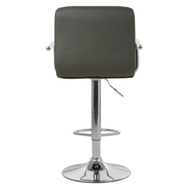 Starz Grey Leather Bar Chair