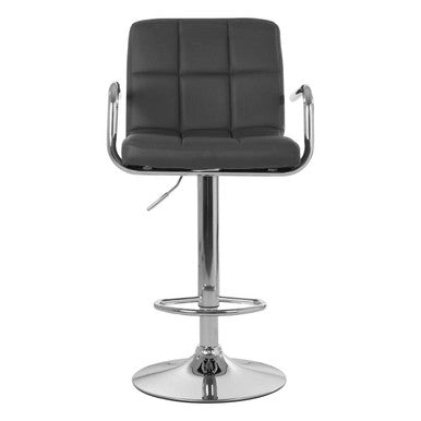 Starz Grey Leather Bar Chair