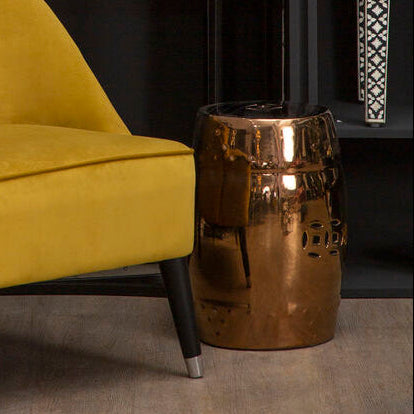 Torcello Complements Copper Table & Stool
