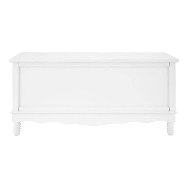 White Beach House Style Coffee Table With Three Drawers & Mixed Handle Design, Weymouth