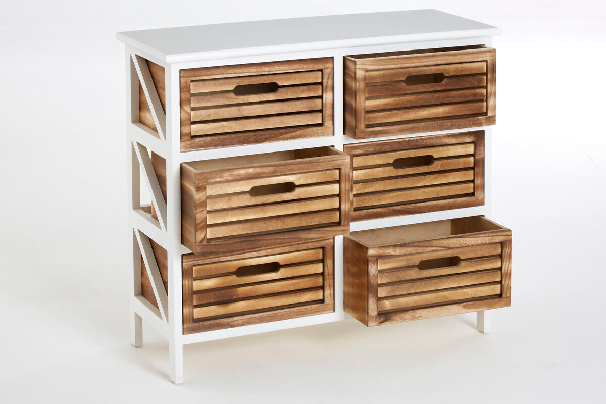 Portsmouth 6 Drawers Unit White Scandinavian