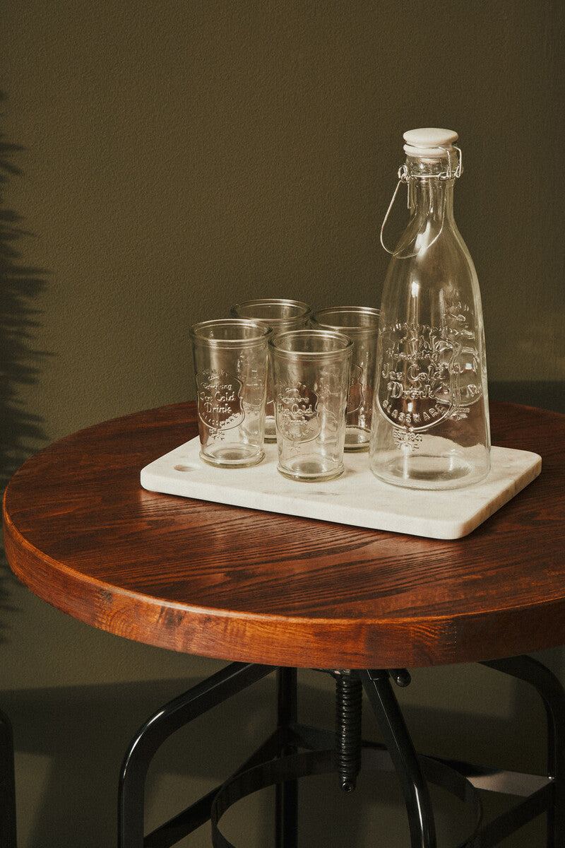 Natural Walnut Top & Black Metal Base Bar Table, New Foundry