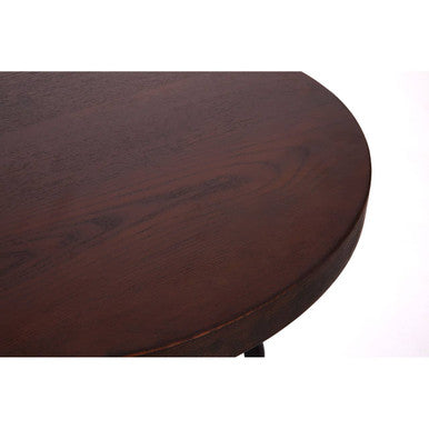 Natural Walnut Top & Black Metal Base Bar Table, New Foundry