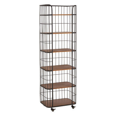 New Foundry Wood & Metal 6 Tier Shelf Unit