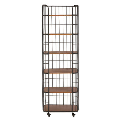 New Foundry Wood & Metal 6 Tier Shelf Unit