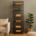 New Foundry Wood & Metal 6 Tier Shelf Unit