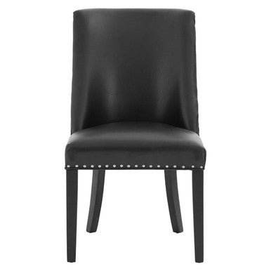 Rodeo Black Leather Dining Chair