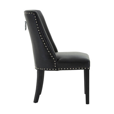 Rodeo Black Leather Dining Chair