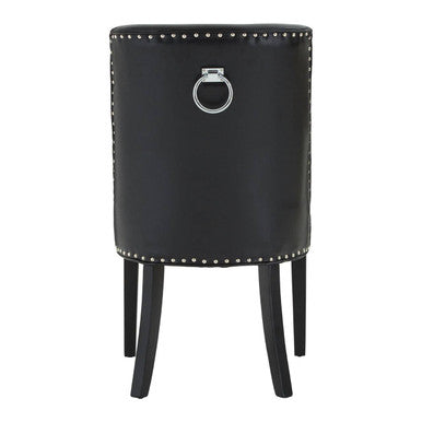 Rodeo Black Leather Dining Chair