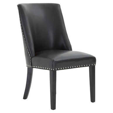 Rodeo Black Leather Dining Chair