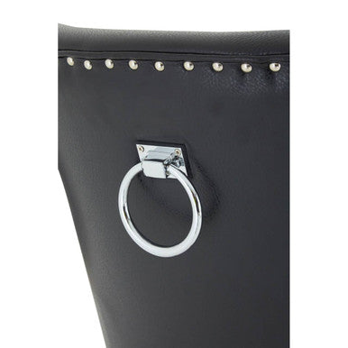 Rodeo Black Leather Dining Chair