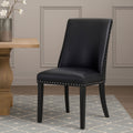 Rodeo Black Leather Dining Chair