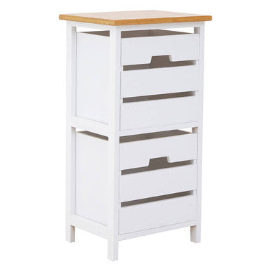 Newport 2 Drawer Chest White