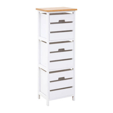 Newport 3 Drawer Chest White