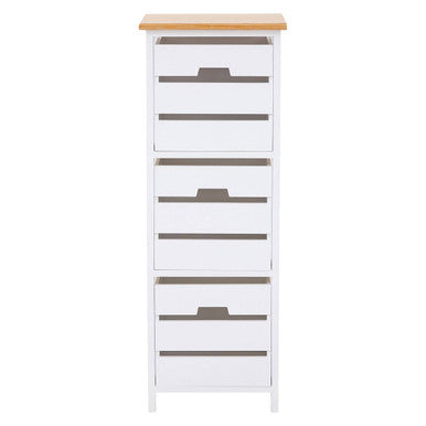 Newport 3 Drawer Chest White