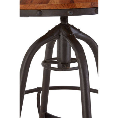 New Foundry Fir Wood & Metal Bar Chair