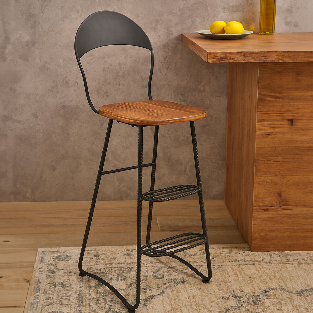 New Foundry Bar Chair Black Industrial