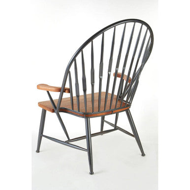 New Foundry Walnut Wood & Metal Armchair