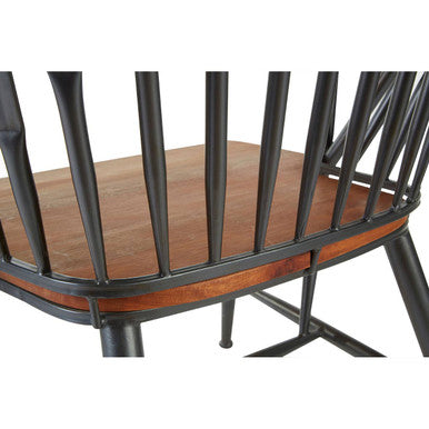 New Foundry Walnut Wood & Metal Armchair