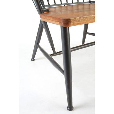 New Foundry Walnut Wood & Metal Armchair