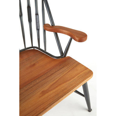 New Foundry Walnut Wood & Metal Armchair