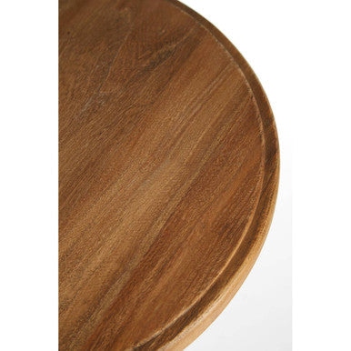New Foundry Elm Wood & Metal Bar Stool