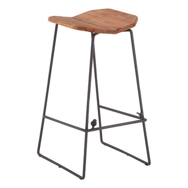 New Foundry Steel Matte Black Industrial Bar Stool