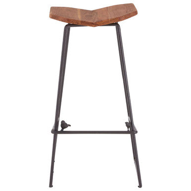 New Foundry Steel Matte Black Industrial Bar Stool