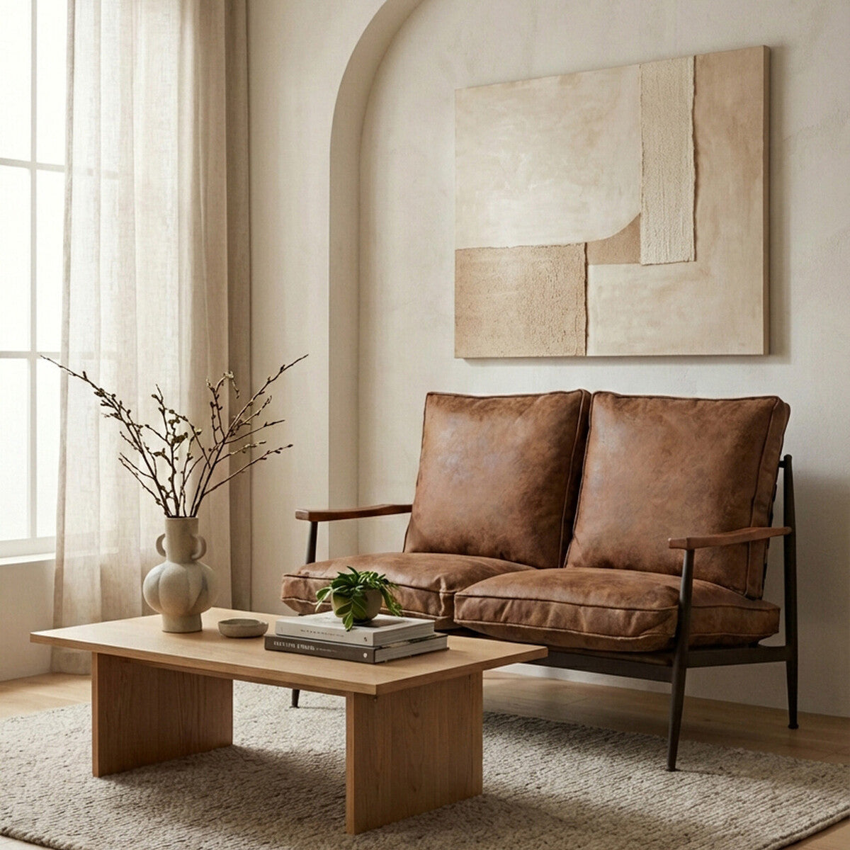 2 Seat Sofa, New Foundry Industrial