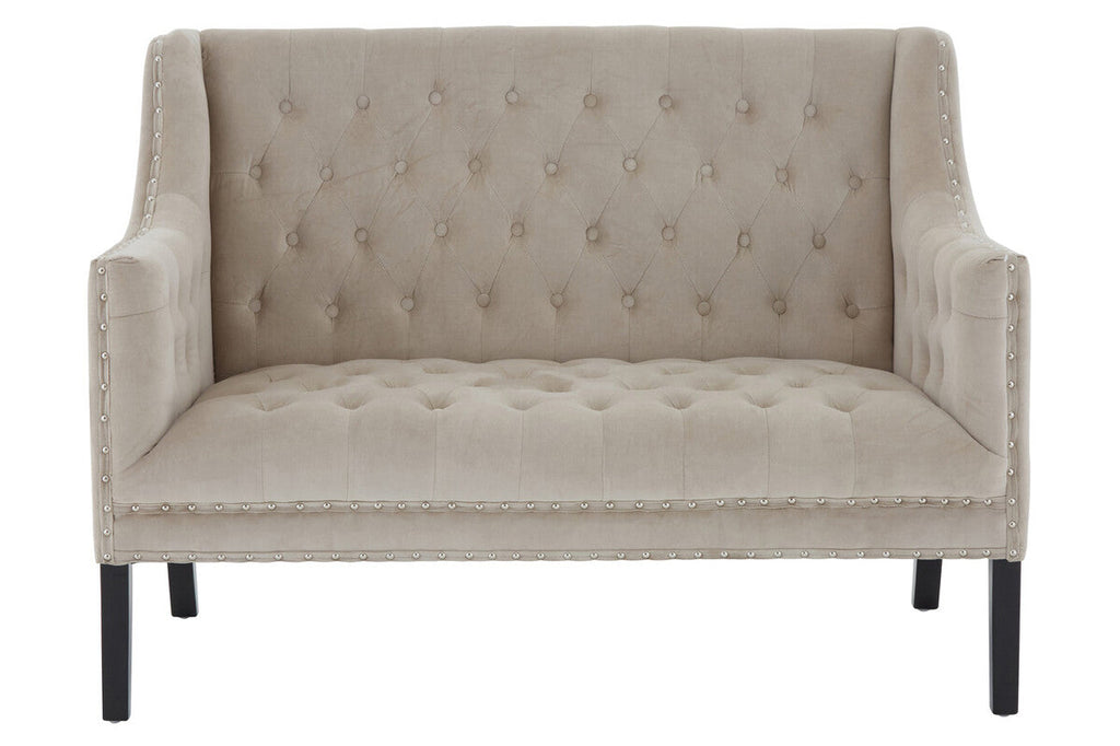 2 Seat Camel Velvet Sofa, Regent Park