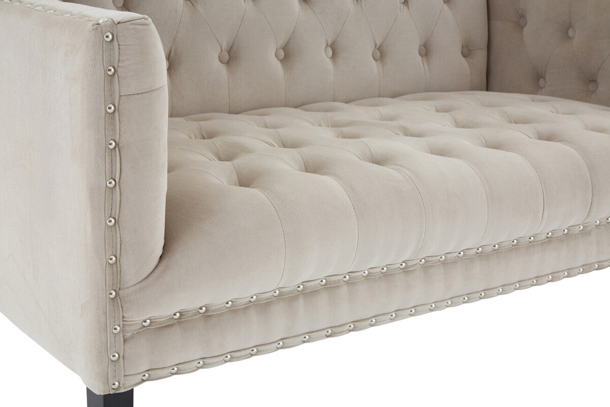 2 Seat Camel Velvet Sofa, Regent Park