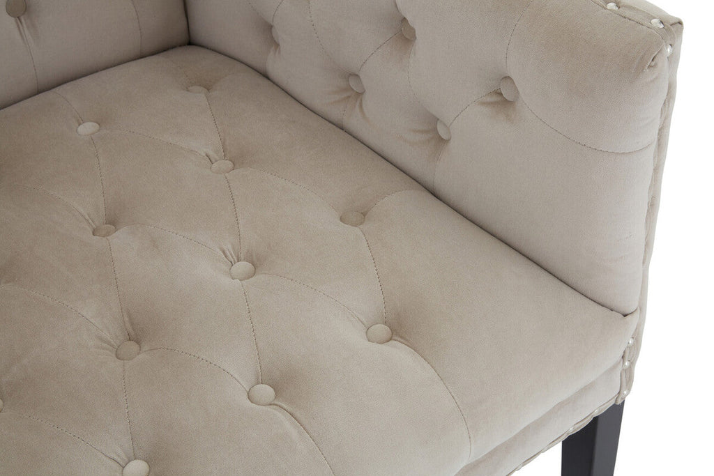 2 Seat Camel Velvet Sofa, Regent Park