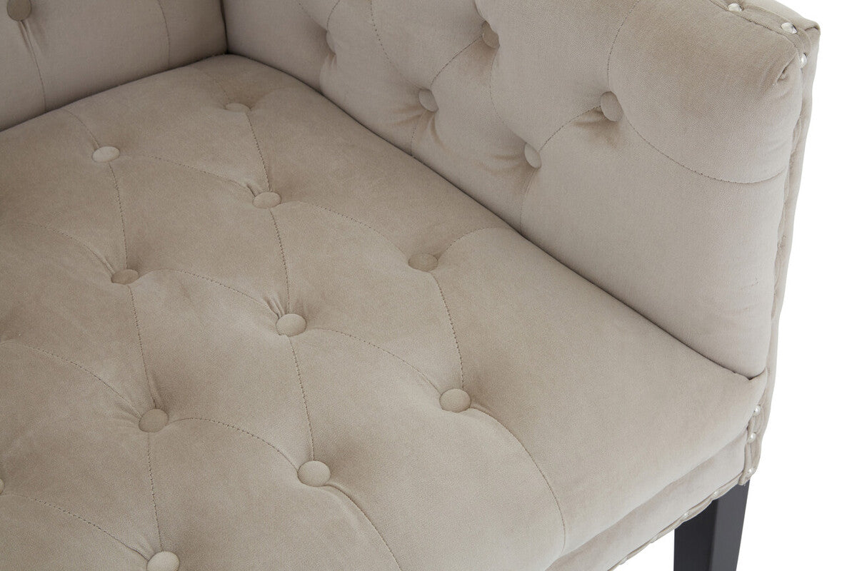 2 Seat Camel Velvet Sofa, Regent Park
