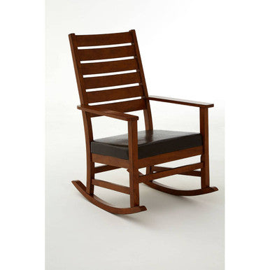 Relax Brown Leather Rocking Chair
