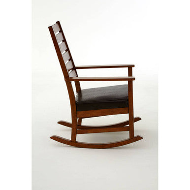 Relax Brown Leather Rocking Chair