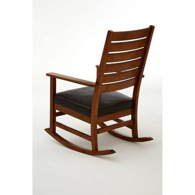 Relax Brown Leather Rocking Chair